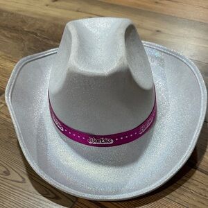 Barbie Glittery Silver Hat with Pink Accent